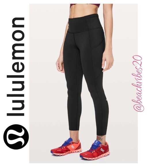 LULULEMON ATHLETICA Fast & Free 7/8 Tight II *Non-Reflective Nulux 25" Black 20 - Picture 2 of 6